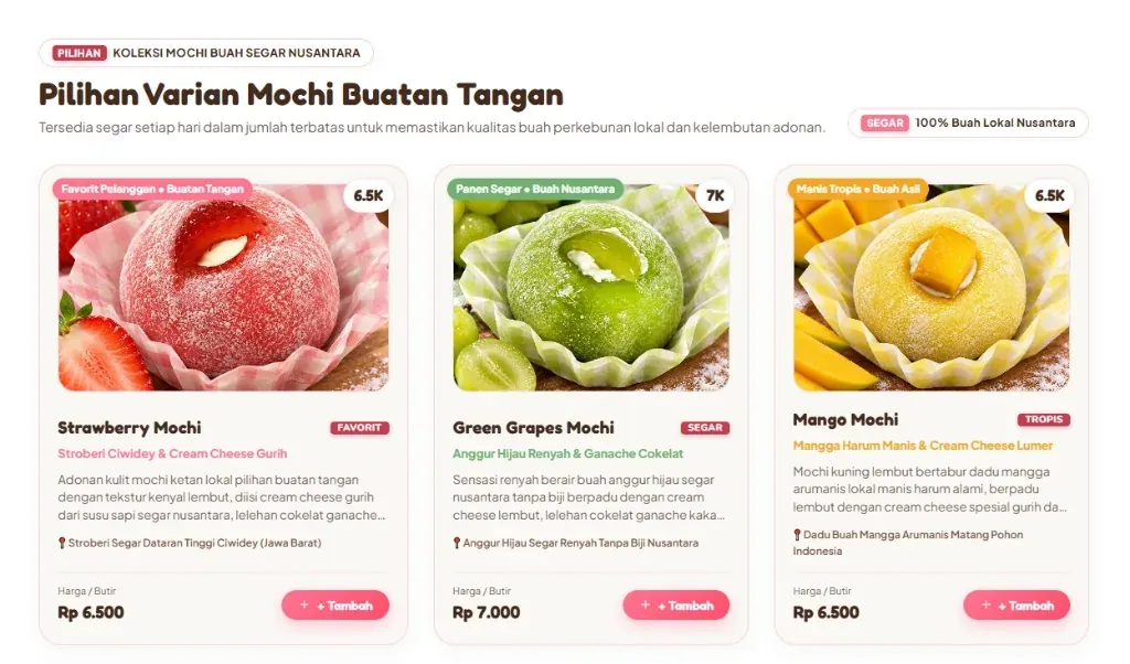 Biya Bakery Handcrafted Fruit Mochi Shop