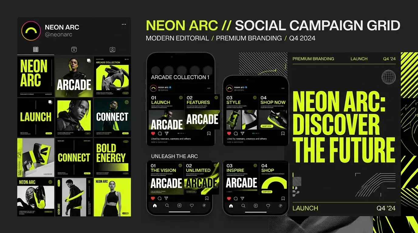 Editorial Social Media Campaign System Grid